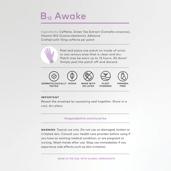 B12 Awake Wellness Patch