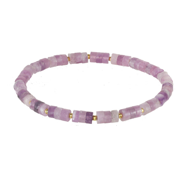 Heishi Stackable Bracelet - Amethyst