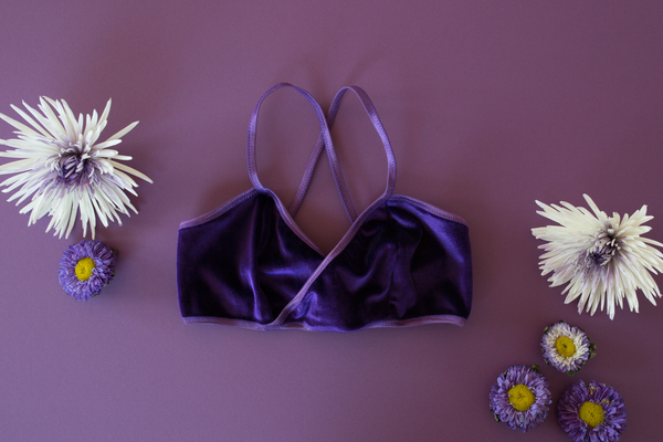 Purple Velvet Wrap Bralette