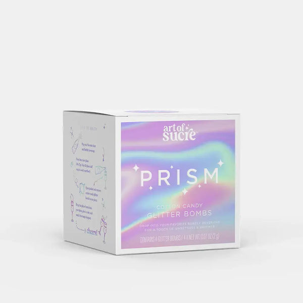 Iridescent Cotton Candy Drink Glitter Bombs