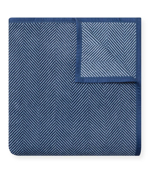 Harborview Herringbone Navy Blanket: Original