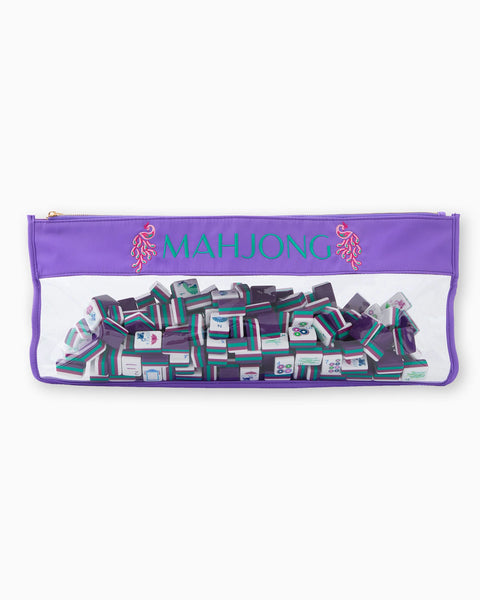 Purple Peacock Mahjong Bag