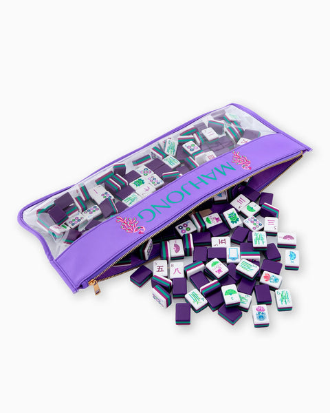 Purple Peacock Mahjong Bag