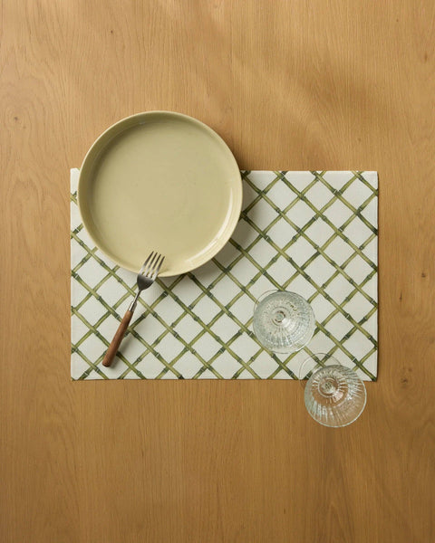 Bamboo Lattice Placemat Set: Set of 8