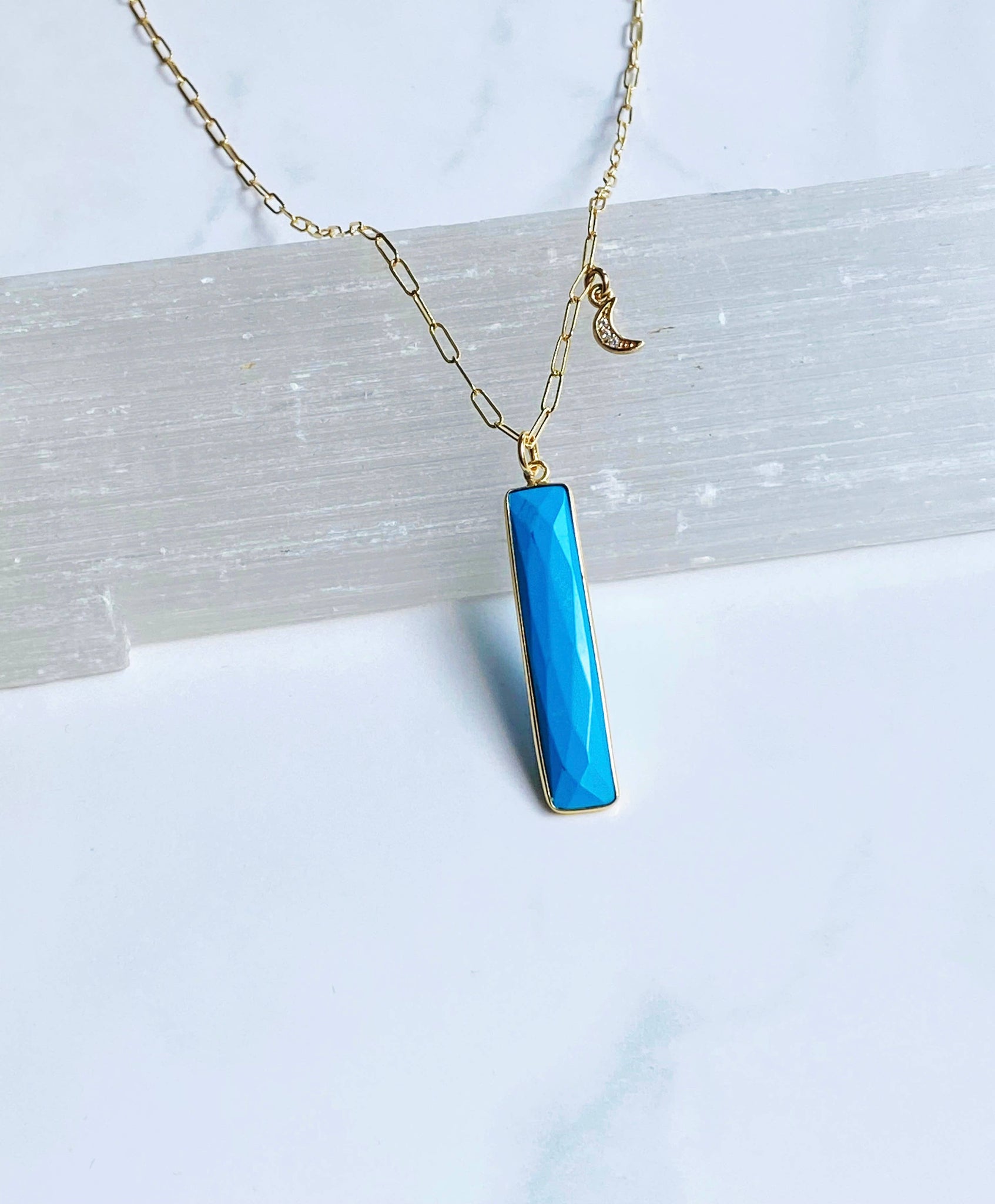 Turquoise Bar Necklace