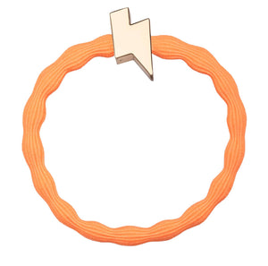 Gold Lightning Bolt - Neon Orange