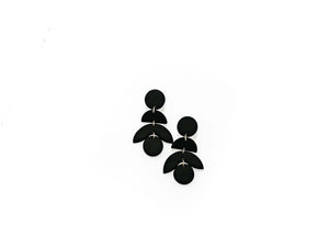 Black Watercolor Earrings
