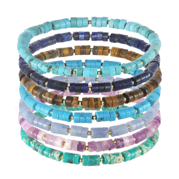 Heishi Stackable Bracelet - Turquoise