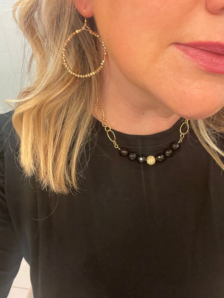 Gold Chip Hoop Earrings